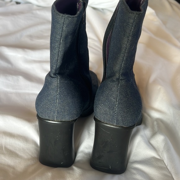 Add to bundle, I’ll send DISCOUNT! Denim boots! Size 7.5 - Picture 3 of 6